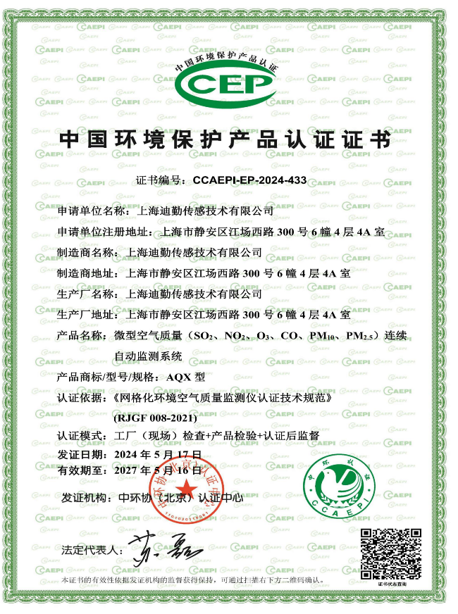 Shanghai DST Sensor Co., Ltd. Certifications