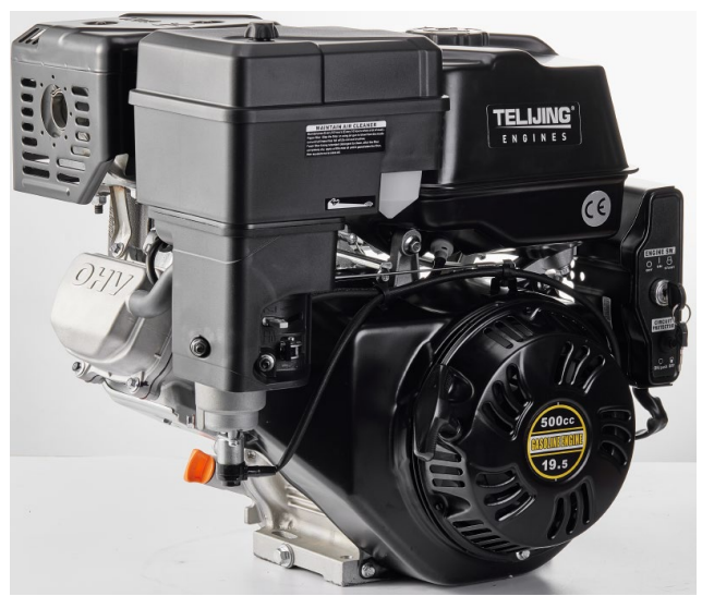 OHV TJ500-V 19.5 л.с./500 куб.см. Одноцилиндровый 4-тактный бензиновый двигатель мощностью 11 кВт
