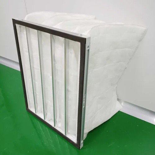 Filtro de bolsas de excelente rendimiento para salas limpias grado F5 F6 F7 F8