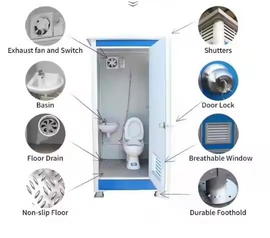 Mobile Portable Modular Restroom Buildings Shower Restroom Prefab Outdoor Toilets Houses