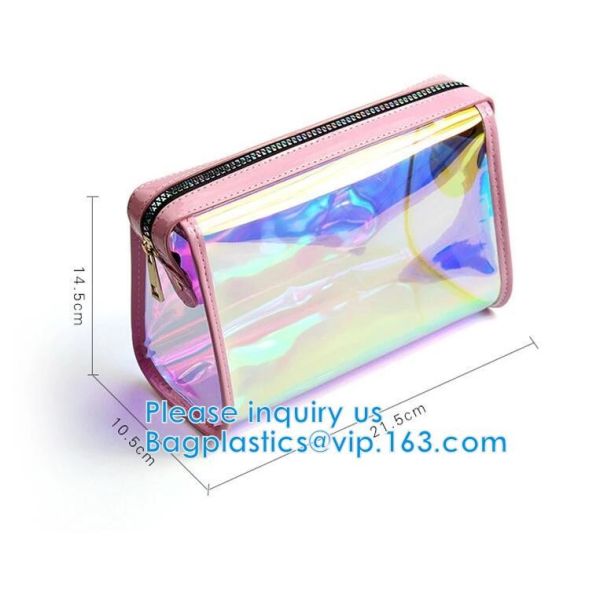 Makeup Cosmetic Bag Underwear Professional Makeup Bag Slider Closure Zip For Tower Clothing Slider Zipper Bag