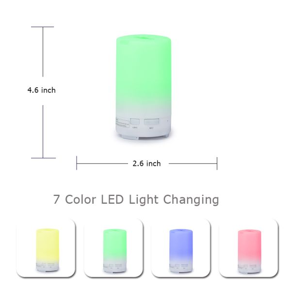 Portable Mini Small 70ml Car Aroma Essential Oil Diffuser USB Auto Shut-Off Aromatherapy Diffuser with 3 Time Setting