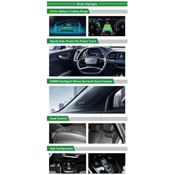 автомобиль большой двери места 5 Audi Q4 E-Tron 5 электротранспортов 160km/h электрический