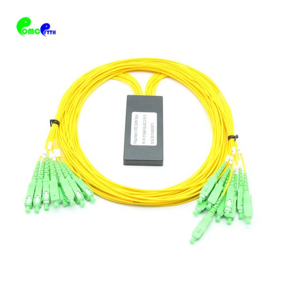 1x16 1x32 Blockless Fiber Optic Splitter ABS Cassette Modular With Connector