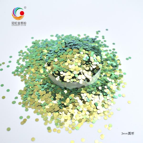 Gold Green Heart Shaped Chameleon Glitter Loose Powder Christmas Decorations