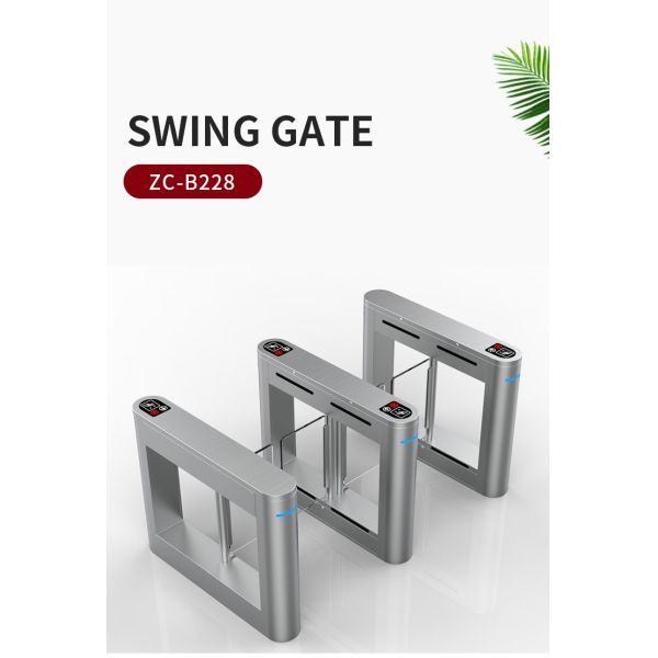 Customized 600mm Glass Turnstile Gate , AC220V 50Hz Sliding Gate Turnstile