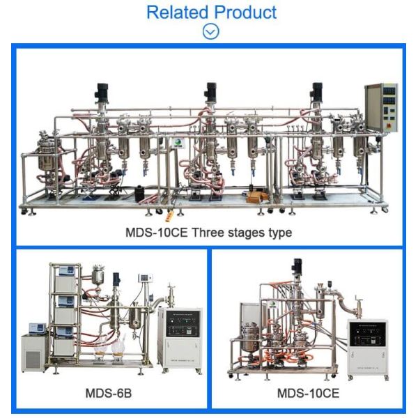 20l Short Path Distillation Essential Oil Distillation Machine Thin Film
