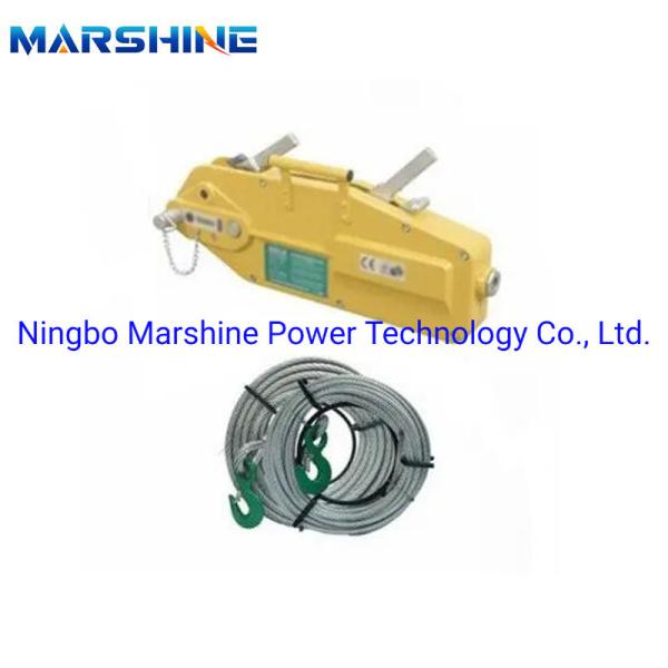 Small Portable Lift Hand Cranked Rope Snatch Block Tackle Tightener Double Pulley