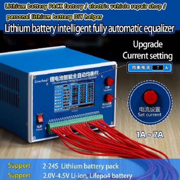 Enerkey BMS 1A-7A Equalizador ativo inteligente para 2S -24S Li-ion/Lifepo4/Lto Bateria Pack