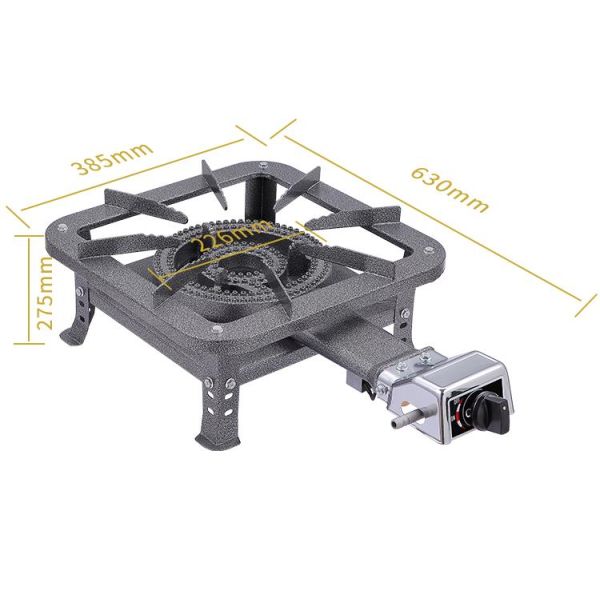 На открытом воздухе газовая плита литого железа наивысшей мощности со снабжением жилищем нержавеющей стали