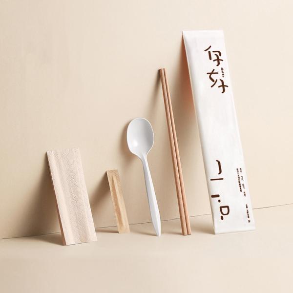 Free Design Eco-Friendly Disposable Cutlery Packaging with Fork and Spoon Chopsticks