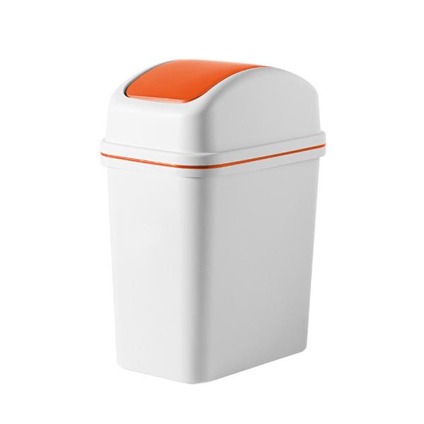 Popular 10L Swing Lid Press Pedal Plastic Trash Can Household Use Eco-Friendly PP Material Customizable Kitchen Home Recyclabl