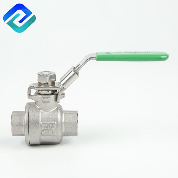 Water CF8 1000PSI 2 Threaded 2PC Ball Valve Stainless Steel Sealing Surface