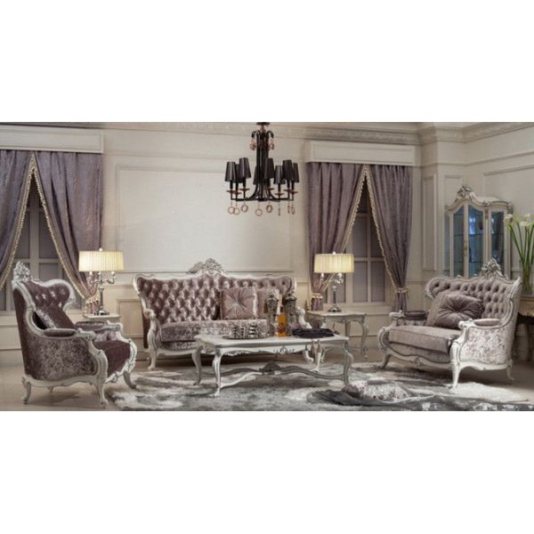 European Living Room Sofa Fabric Antique Luxury Home Furniture Sets