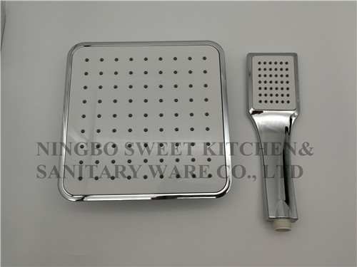 ABS material shower head hand shower square top shower spray shower set single flows bathroom accessories