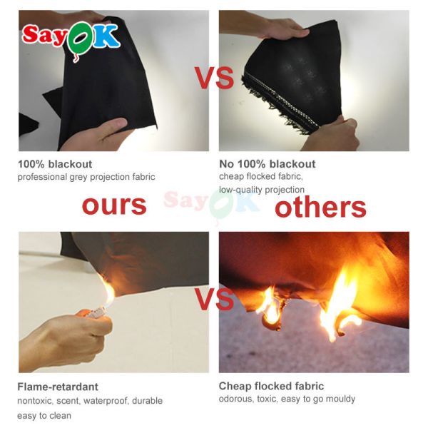 Sayok 6m Inflatable Planetarium Dome with Professional Projection Fabric CE Certified and HD Projector Compatibility