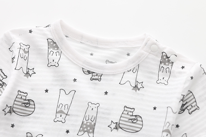 Animal Sublimation Printing T Shirts Newborn Cotton Romper Unisex Gender