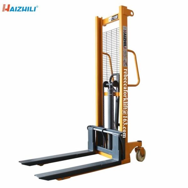 China material handling tools hand forklift 1000kg / 1 ton hydraulic manual pallet stacker