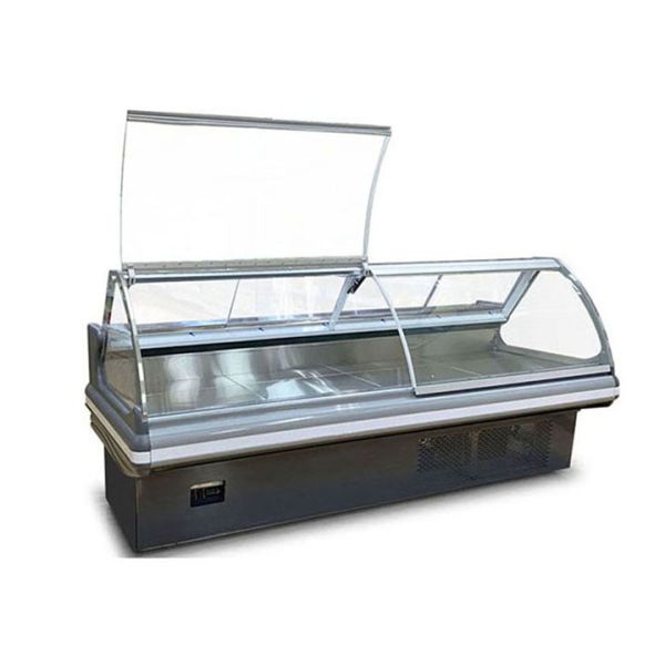 Регулируемый холодильник дисплея гастронома мяса двери сварил шкафы дисплея еды