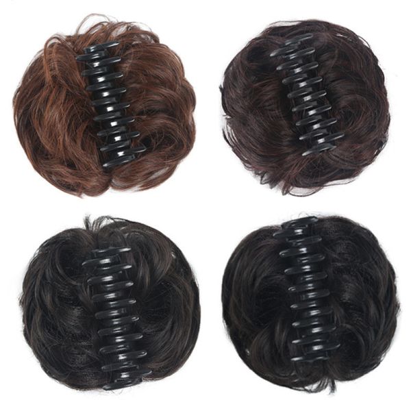 Light Brown/Dark Brown/Brownish Black/Natural Black 100% Human Hair Chignon Fashionable