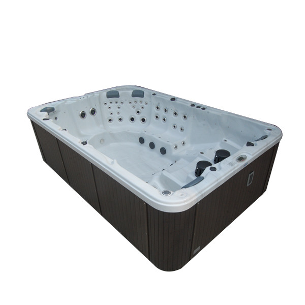 European design acrylic whirlpool massage backyard hot tub thermostat with ABS bottom base