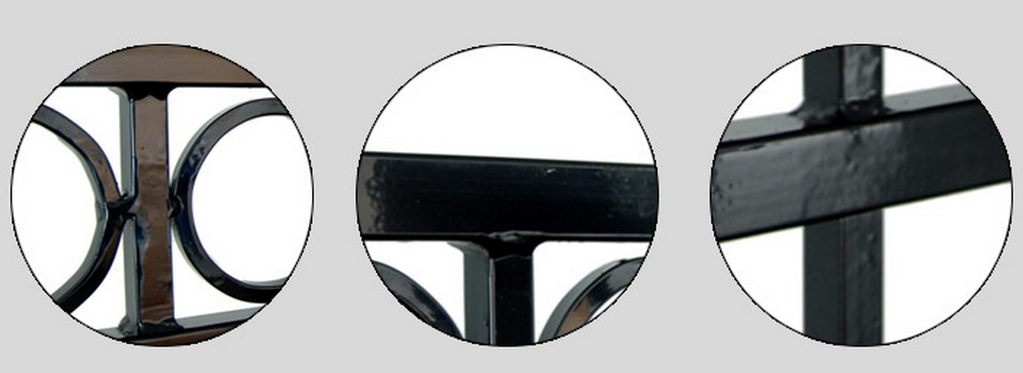 Polvo recubierto de 1,2 m de cerco de metal de picado y diseño superior de lanza