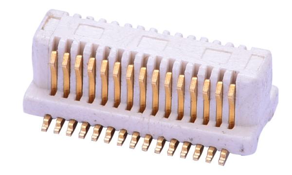 Vertical 30PIN PCB Board To Board Connector Pedestal Beige Phosphor Bronze Material