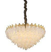 Or Crystal Chandelier Pendant Light L52*H33cm AC85V d'hôtel de villa à 265V