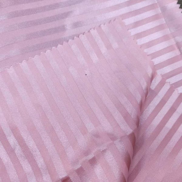 100% Polyester Dyed Satin Thick Tinted Striped Fabric 95G
