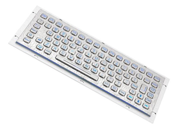 Metal Blue Illumination Industrial Mini Keyboard For Military Outdoor PC