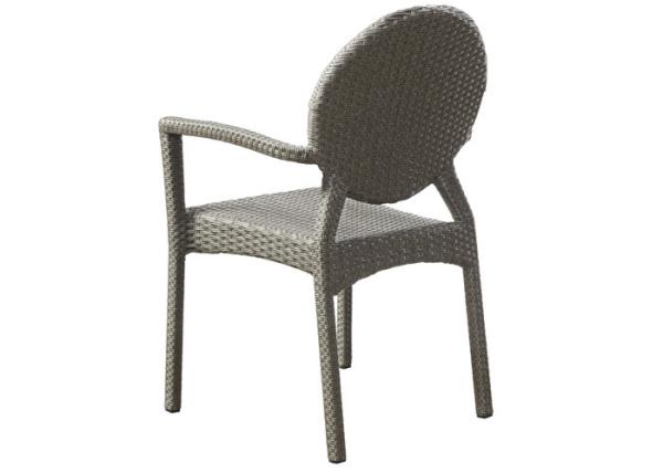 Round Back Designed Outdoor Rattan Dining Chair Patio Garden Furniture
