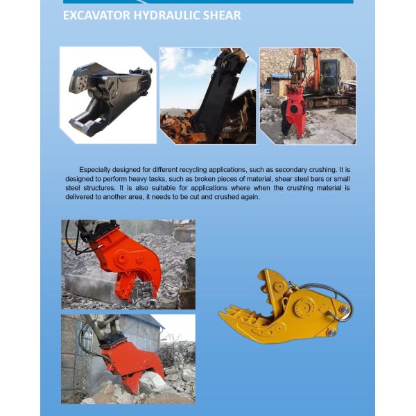 Excavadora Alligador hidráulico de chatarra de corte de demolición de corte de acero de corte utilizado para la excavadora C324