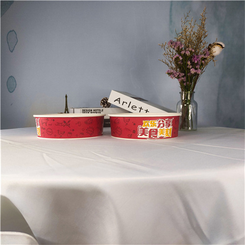 Biodegradable Kraft Paper Food Packaging Box Take Away Paper Bowl