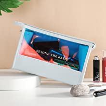 DAZZLING HOLOGRAPHIC, TPU PVC Laser Cosmetic Bag, Makeup Organizer Bags, Jelly Purse, Hanging Toiletry