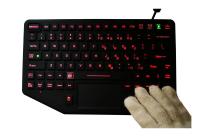 Rouge portatif du vert LED de clavier de PC en caoutchouc de silicone éclairé à contre-jour sur le véhicule