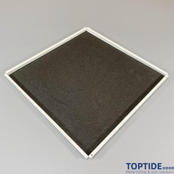 High Strength Curved RAL9016 0.6mm Lay In Metal Ceiling Tiles Snap Type