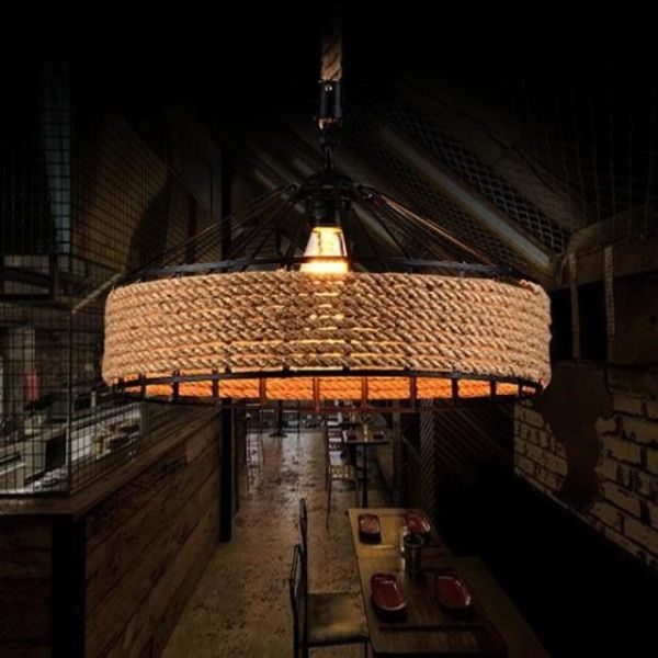 Vintage  rope pendant light chandelier Lighting For dining room Kitchen (WH-VP-15)