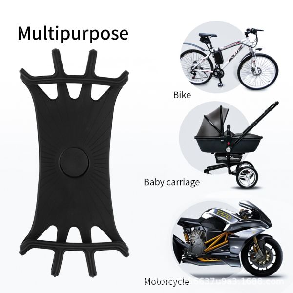 Silicone Handlebar Motorcycle Mobile Stand , 4-6 Inch Iphone 12 Motorcycle Mount