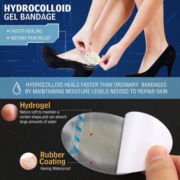 Medical Hydrocolloid Dressing Invisible Patches 1.7x6.1cm For Fingers Toes Heels