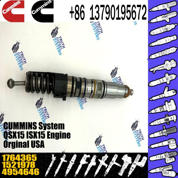 Del motor diesel auténtico 1764365 inyector de combustible común del carril QSX15 1521978 570016 4954646 4076963 para Scania
