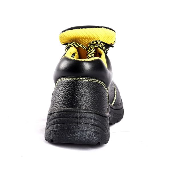 Steel Toe Men Women Safety Shoes Comfortable EVA Insole Embossed Cow Leather Upper Mesh