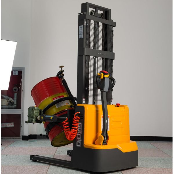 Электрический масляный барабанный стекер с двигателем постоянного тока Высота подъема 3 метра Мощность 500 кг 1 тонна для обработки барабанов