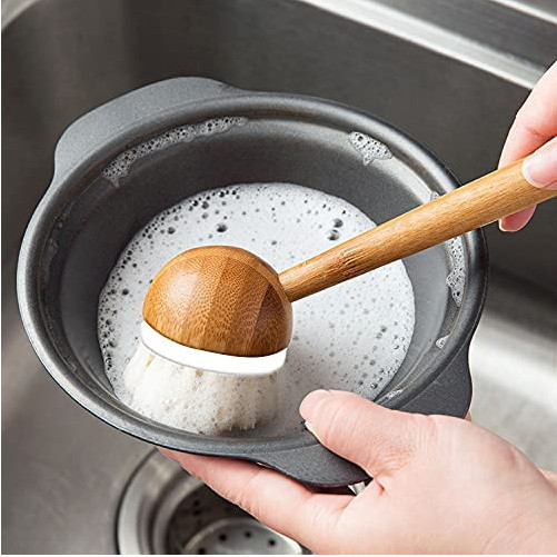 Естественные бамбуковые блюда сизаля Scrub щетка набор 3 частей