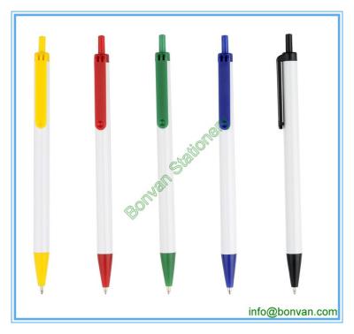 simple click promotional slogan printed hotel pen