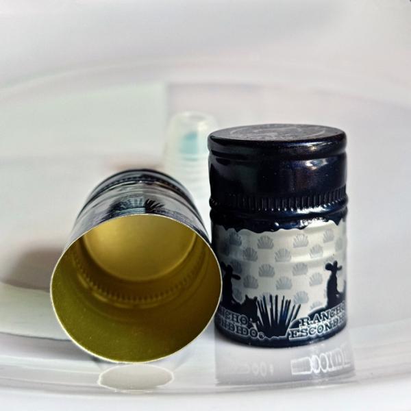 Round Anti Counterfeit Whisky Bottle Caps Wine Alcohol Bottle Tops 45mm Length