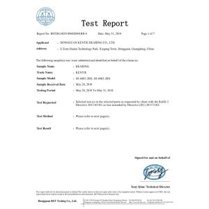 Dongguan Kentie Bearing Co., Ltd. Certifications
