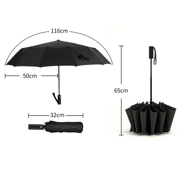 Customized Logo 12K 23inch Stock Automatic Umbrella for Personalized Corporate Events
