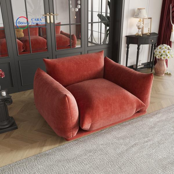 Popular Product One Seat Arm Sofa Removable Nordic Velvet Modern Single Sofa Chair