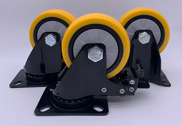 рицинус PU шарнирного соединения 3 дюймов с тормозом