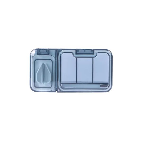 Daily Use 3 Grid Pill Box with Built in Cutter Medicine Organizer